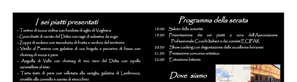 In tavola con le arti – Lunedì 27 ottobre